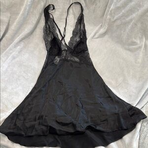 Victoria's Secret Black Lace Chemise